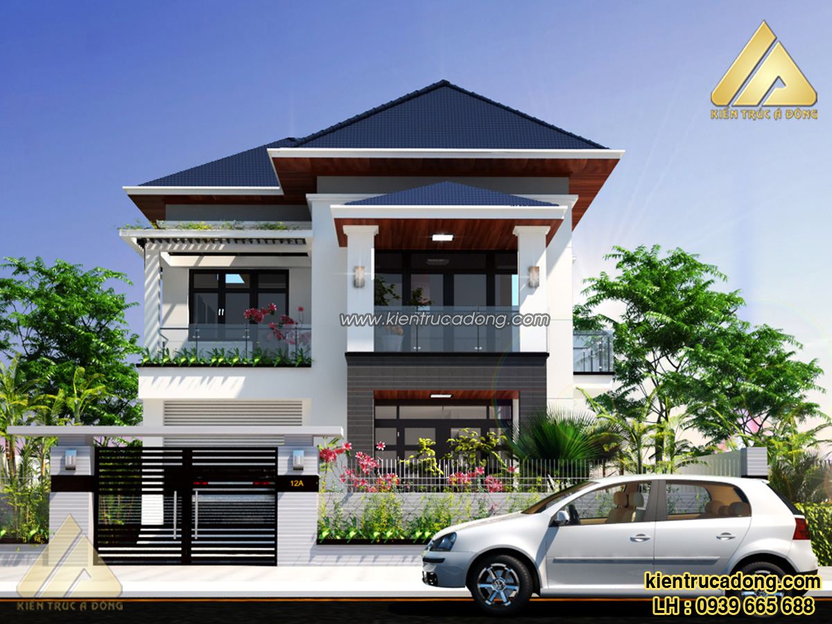 Mẫu biệt thự hiện đại thiết kế 2 tầng CĐT ông Hậu